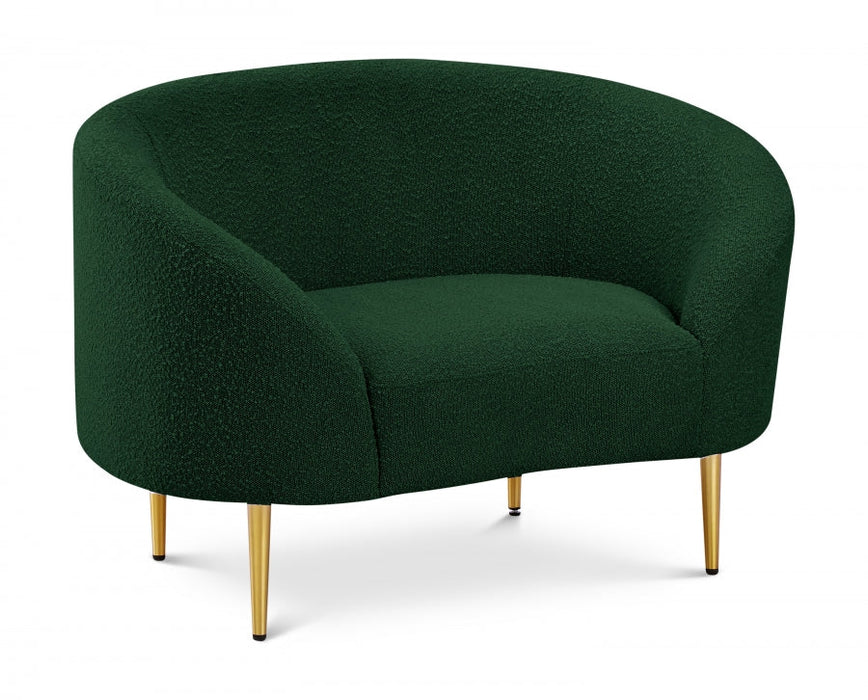 Ritz Boucle Fabric Living Room Chair Green - 477Green-C - Vega Furniture