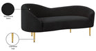 Ritz Boucle Fabric Loveseat Black - 477Black-L - Vega Furniture