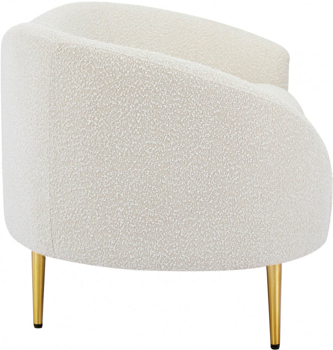 Ritz Boucle Fabric Loveseat Cream - 477Cream-L - Vega Furniture