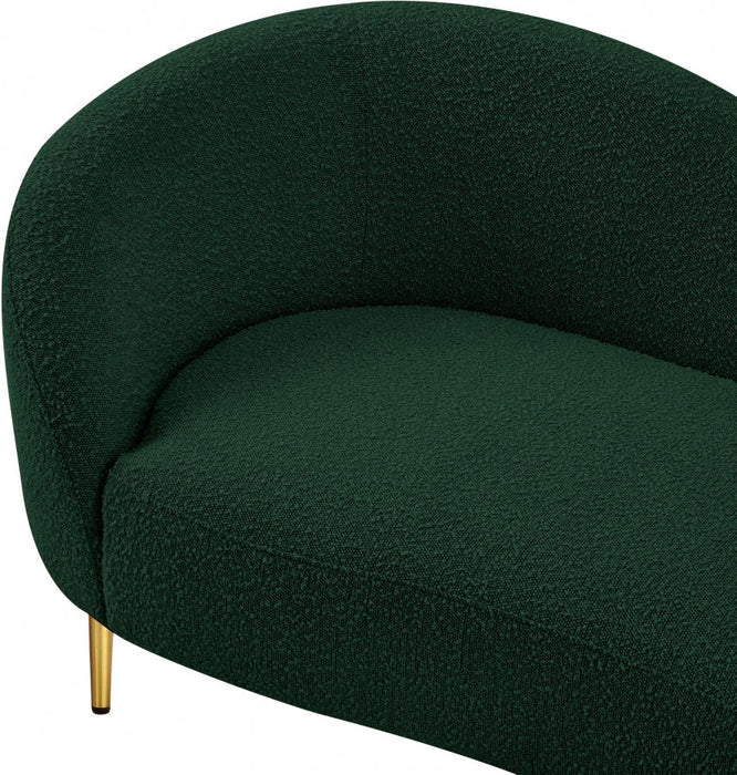 Ritz Boucle Fabric Loveseat Green - 477Green-L - Vega Furniture