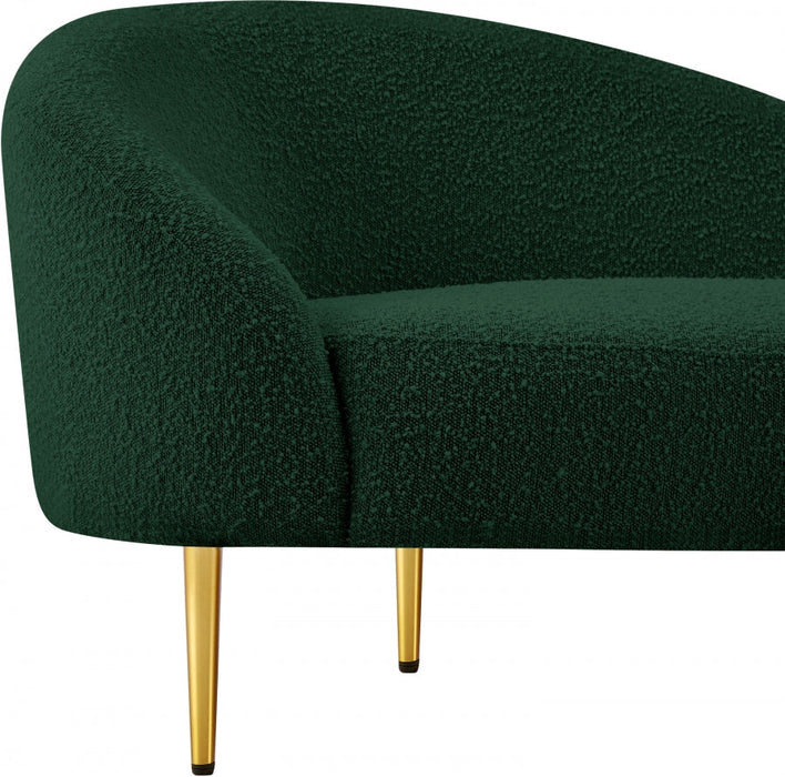 Ritz Boucle Fabric Loveseat Green - 477Green-L - Vega Furniture