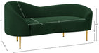 Ritz Boucle Fabric Loveseat Green - 477Green-L - Vega Furniture