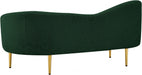 Ritz Boucle Fabric Loveseat Green - 477Green-L - Vega Furniture