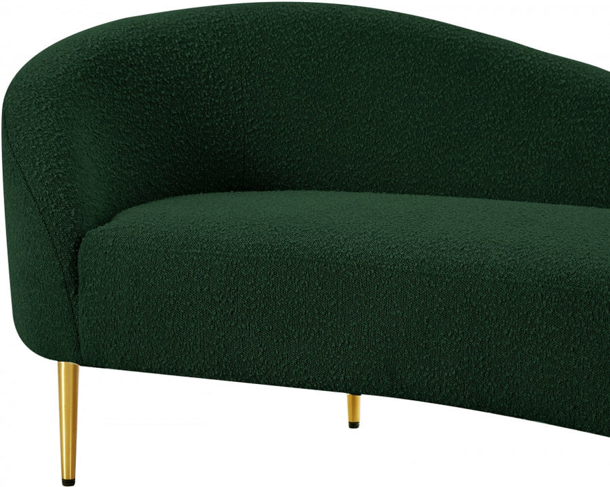 Ritz Boucle Fabric Loveseat Green - 477Green-L - Vega Furniture