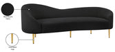 Ritz Boucle Fabric Sofa Black - 477Black-S - Vega Furniture