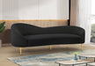 Ritz Boucle Fabric Sofa Black - 477Black-S - Vega Furniture