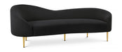 Ritz Boucle Fabric Sofa Black - 477Black-S - Vega Furniture