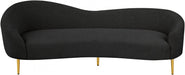 Ritz Boucle Fabric Sofa Black - 477Black-S - Vega Furniture