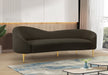 Ritz Boucle Fabric Sofa Brown - 477Brown-S - Vega Furniture