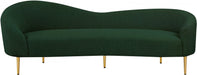 Ritz Boucle Fabric Sofa Green - 477Green-S - Vega Furniture