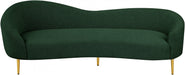 Ritz Boucle Fabric Sofa Green - 477Green-S - Vega Furniture