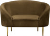 Ritz Brown Velvet Chair - 659Brown-C - Vega Furniture