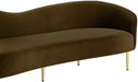 Ritz Brown Velvet Sofa - 659Brown-S - Vega Furniture