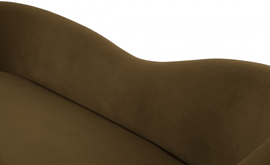 Ritz Brown Velvet Sofa - 659Brown-S - Vega Furniture