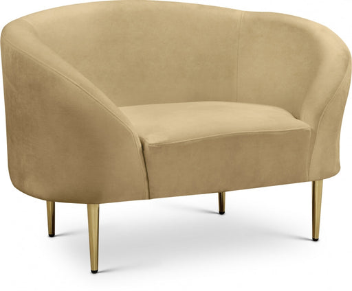 Ritz Camel Velvet Chair - 659Camel-C - Vega Furniture