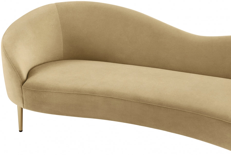 Ritz Camel Velvet Sofa - 659Camel-S - Vega Furniture