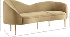 Ritz Camel Velvet Sofa - 659Camel-S - Vega Furniture