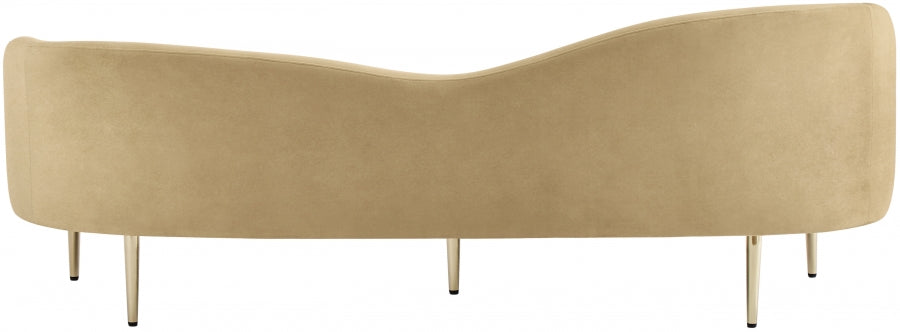 Ritz Camel Velvet Sofa - 659Camel-S - Vega Furniture