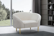 Ritz Cream Velvet Chair - 659Cream-C - Vega Furniture