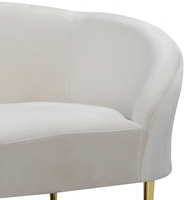 Ritz Cream Velvet Chair - 659Cream-C - Vega Furniture