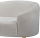 Ritz Cream Velvet Loveseat - 659Cream-L - Vega Furniture