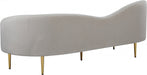 Ritz Cream Velvet Sofa - 659Cream-S - Vega Furniture