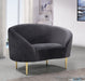 Ritz Grey Velvet Chair - 659Grey-C - Vega Furniture