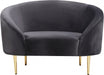 Ritz Grey Velvet Chair - 659Grey-C - Vega Furniture