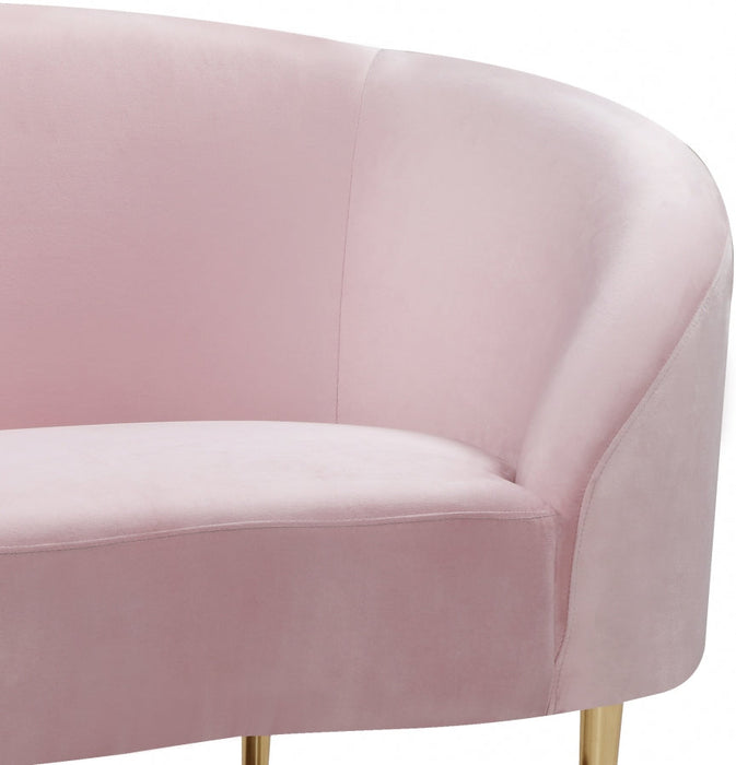 Ritz Pink Velvet Chair - 659Pink-C - Vega Furniture