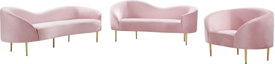 Ritz Pink Velvet Chair - 659Pink-C - Vega Furniture