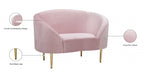 Ritz Pink Velvet Chair - 659Pink-C - Vega Furniture