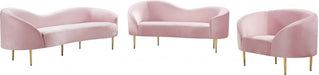 Ritz Pink Velvet Loveseat - 659Pink-L - Vega Furniture