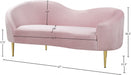 Ritz Pink Velvet Loveseat - 659Pink-L - Vega Furniture