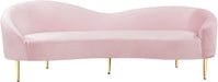 Ritz Pink Velvet Sofa - 659Pink-S - Vega Furniture