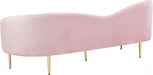 Ritz Pink Velvet Sofa - 659Pink-S - Vega Furniture