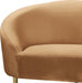 Ritz Saddle Velvet Loveseat - 659Saddle-L - Vega Furniture