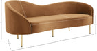 Ritz Saddle Velvet Sofa - 659Saddle-S - Vega Furniture