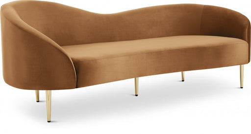 Ritz Saddle Velvet Sofa - 659Saddle-S - Vega Furniture