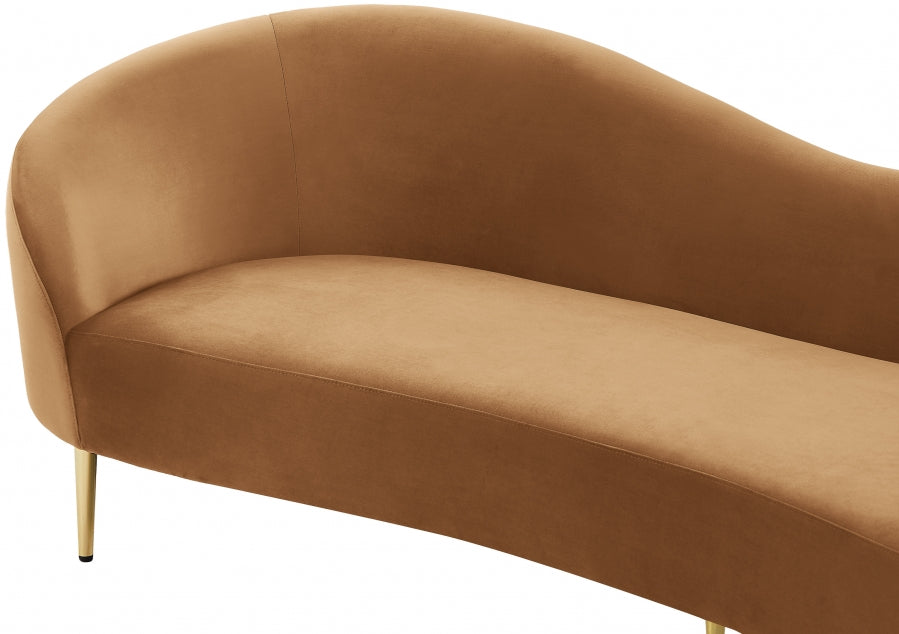 Ritz Saddle Velvet Sofa - 659Saddle-S - Vega Furniture