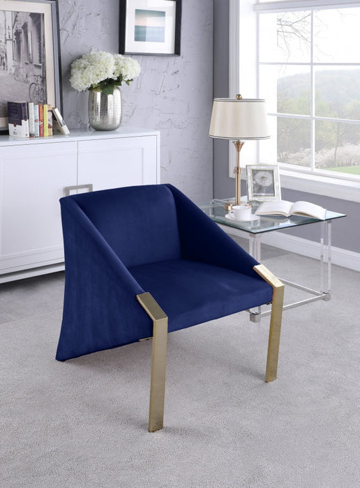 Rivet Blue Accent Chair - 593Navy - Vega Furniture