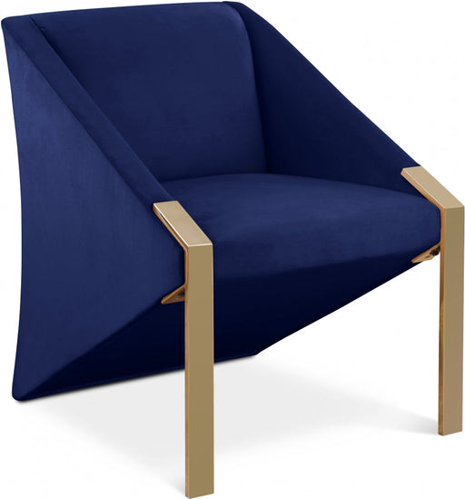 Rivet Blue Accent Chair - 593Navy - Vega Furniture