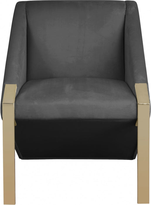 Rivet Grey Accent Chair - 593Grey - Vega Furniture