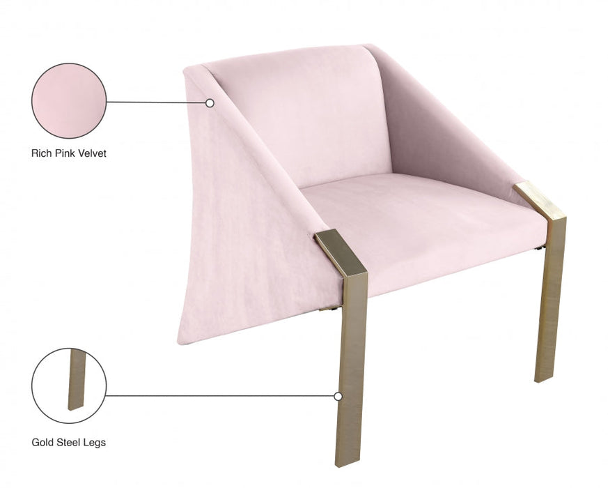 Rivet Pink Accent Chair - 593Pink - Vega Furniture