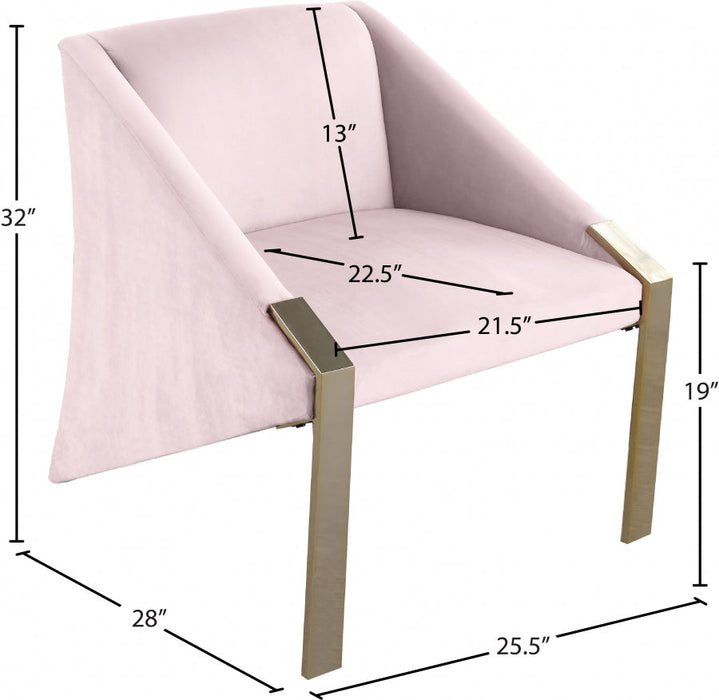 Rivet Pink Accent Chair - 593Pink - Vega Furniture