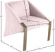 Rivet Pink Accent Chair - 593Pink - Vega Furniture