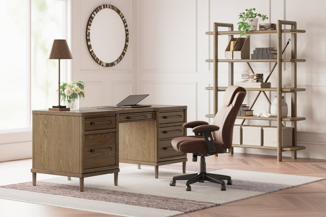 Roanhowe Brown 68" Home Office Desk - H769-21 - Vega Furniture