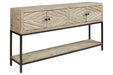 Roanley Distressed White Sofa/Console Table - A4000262 - Vega Furniture