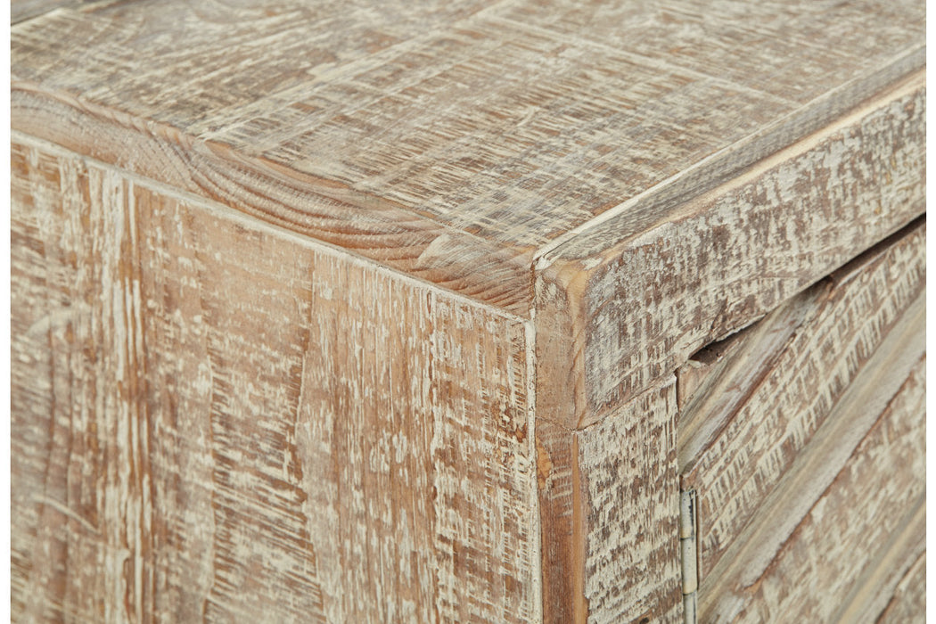 Roanley Distressed White Sofa/Console Table - A4000262 - Vega Furniture
