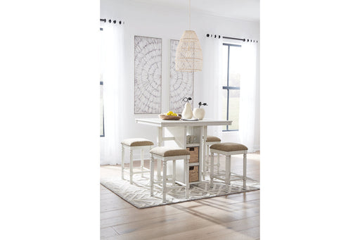 Robbinsdale Antique White 5-Piece Counter Height Set - D623-223 - Vega Furniture