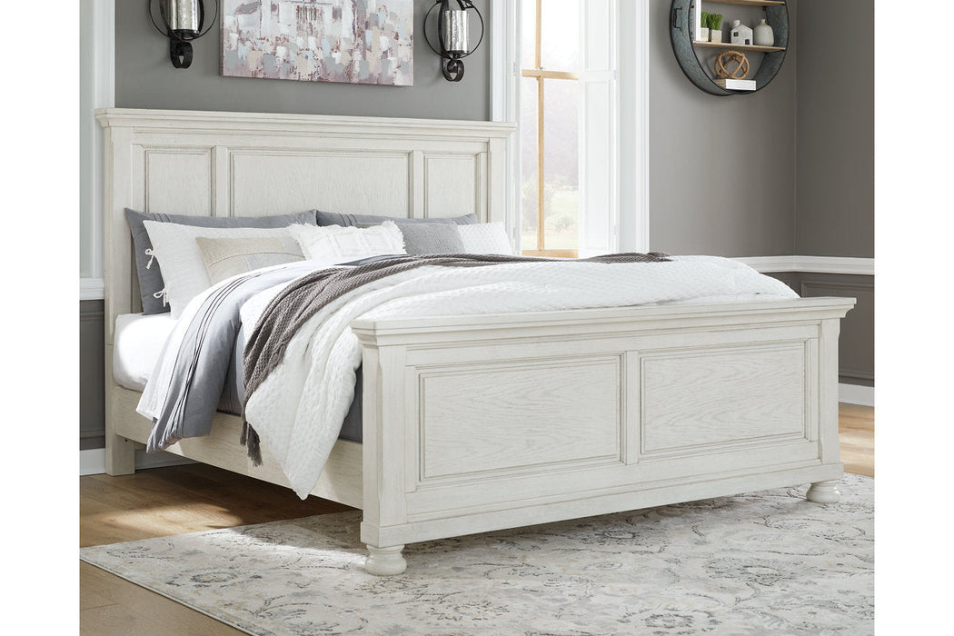 Robbinsdale Antique White King Panel Bed - SET | B742-56 | B742-58 | B742-97 - Vega Furniture